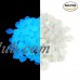2lb 400PCS Glow in the Pebbles Stones for Indoor and Outdoor Walkways Garden Driveway Large Bag Powered By Light And Solar (Blue)   